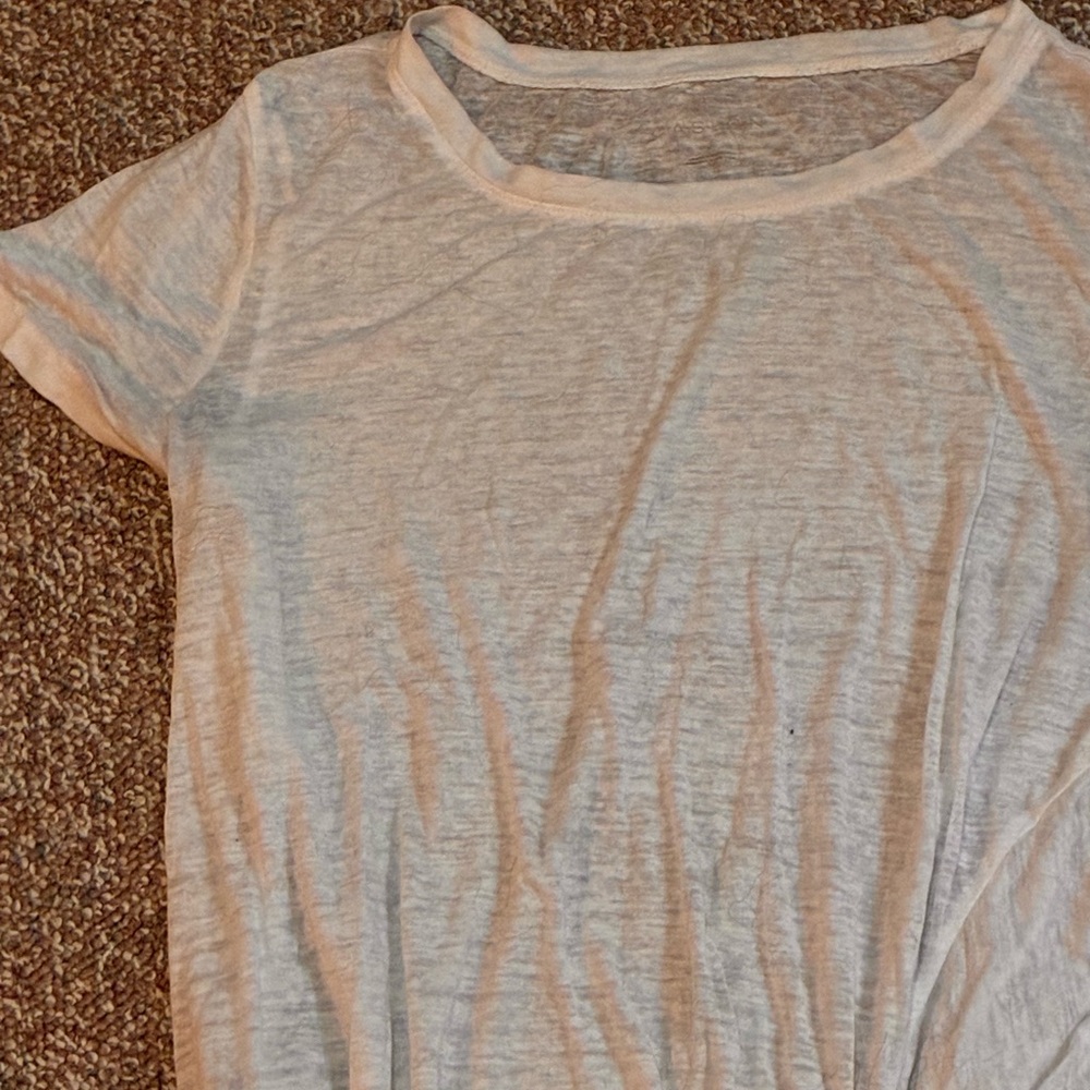 Light Gray Knotted T-Shirt